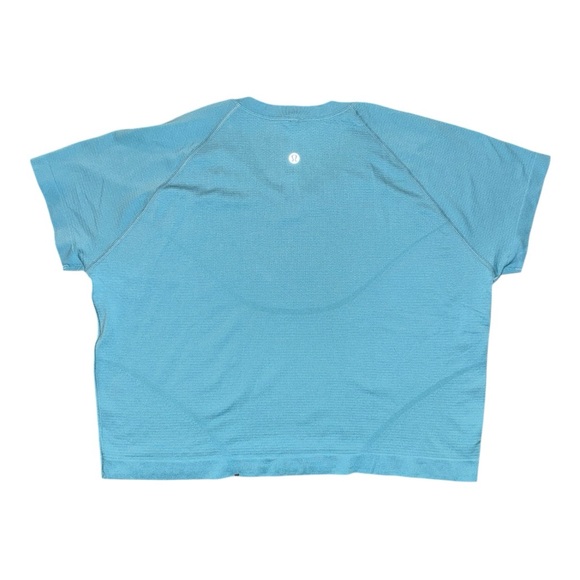 Lululemon Swiftly Tech Cropped Short-Sleeve Shirt 2.0 Washed Blue 14 NWT - Picture 4 of 7
